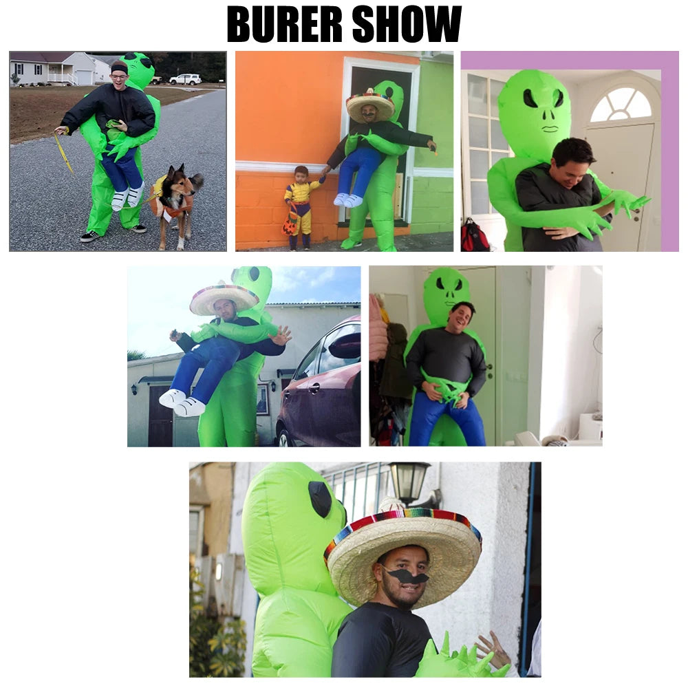 ET-Aliens Inflatable Costume – Scary Monster Cosplay for Adults & Kids, Halloween, Christmas, Thanksgiving, Party, Festival Costume