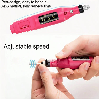 Portable Professional Electric Nail Drill Machine – Manicure & Pedicure Drill Set for Home and Salon Use