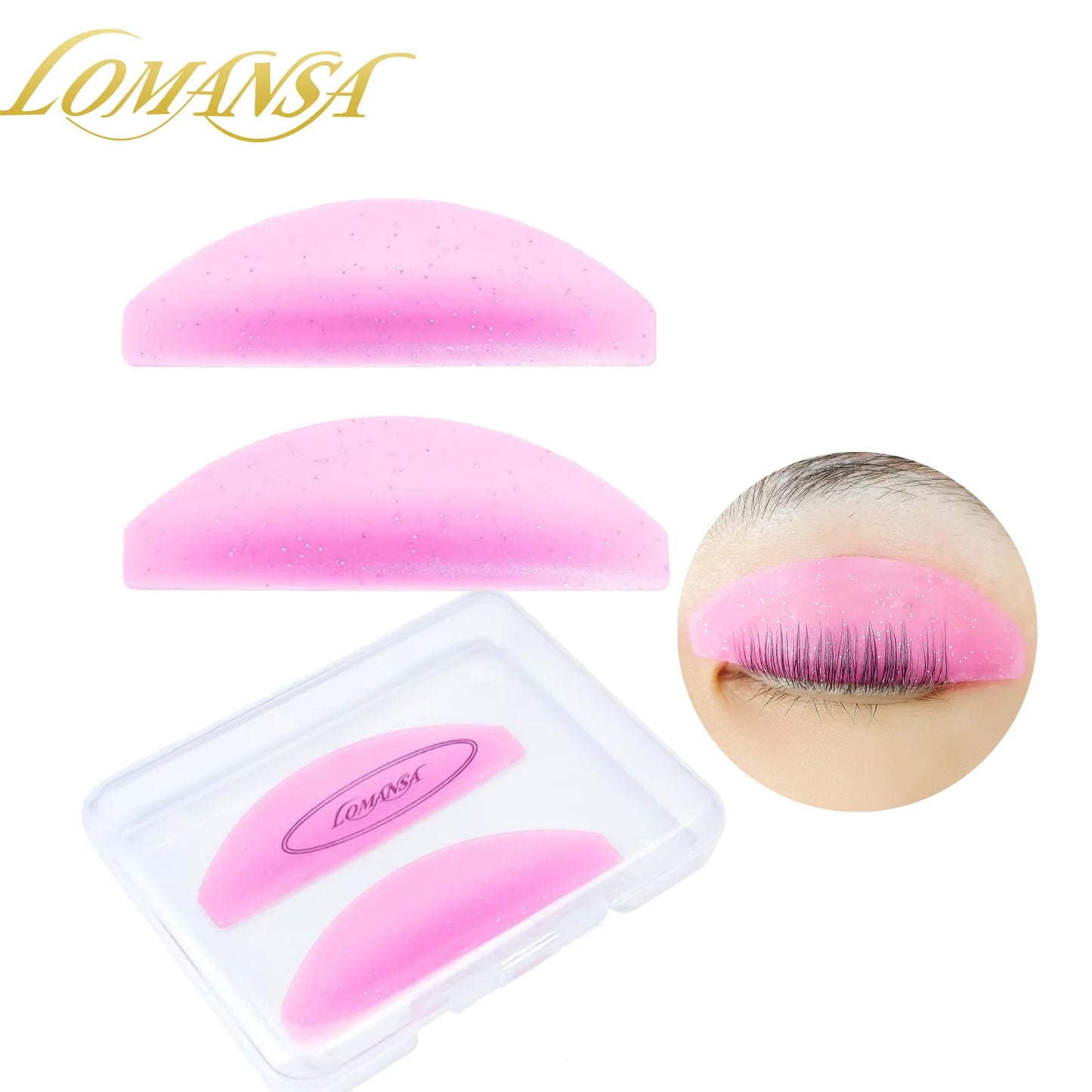 Lomansa 1 Pair Silicone Lash Softening Pads – Eyelash Perm Rods & Shields for Lash Lifting, Professional Eyelash Accessories