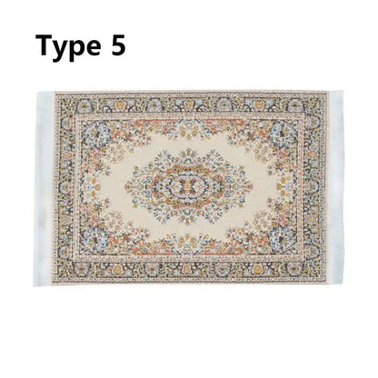 1:12 Scale Turkish Style Miniature Dollhouse Carpet – Floor Covering for Playing House & Doll Accessories