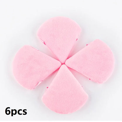SHIDISHANGPIN Triangle Velvet Powder Puff – Reusable Face Cosmetic Sponge, Mini Cotton Makeup Puff for Foundation, Eyeshadow, and Beauty Tools (1/2/3/6pcs)